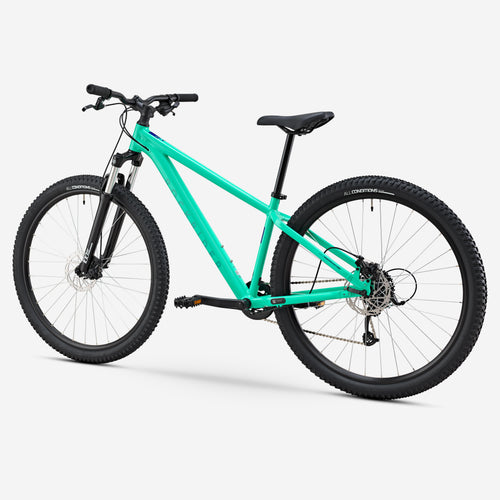 ROCKRIDER - 29" Mountain Bike Expl 100 – Green, Front Suspension, Aluminum Frame