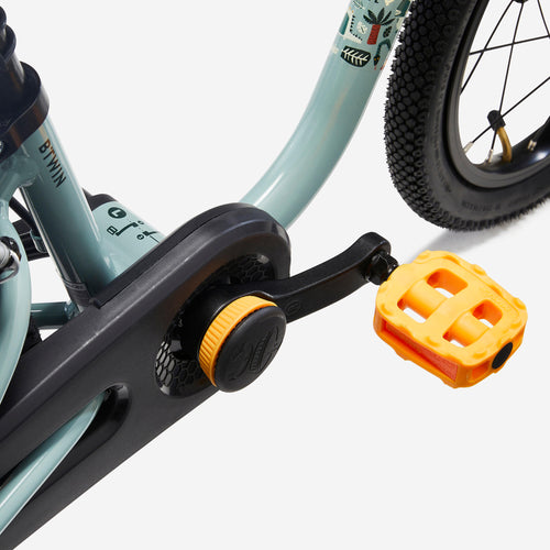BTWIN  - 14" Kids Bike (Ages 3–5) 2-in-1 Discover 900 – Green