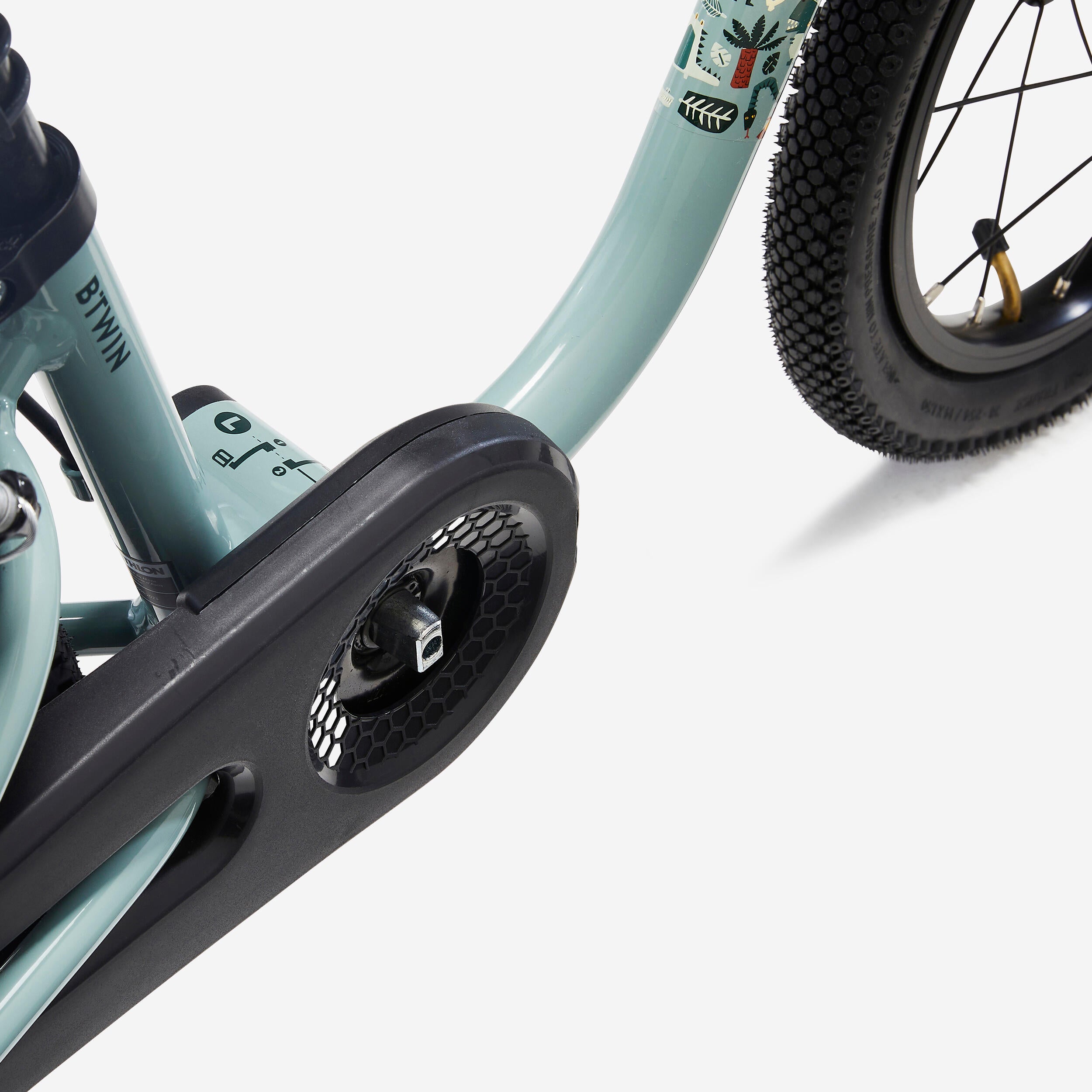 BTWIN  - 14" Kids Bike (Ages 3–5) 2-in-1 Discover 900 – Green