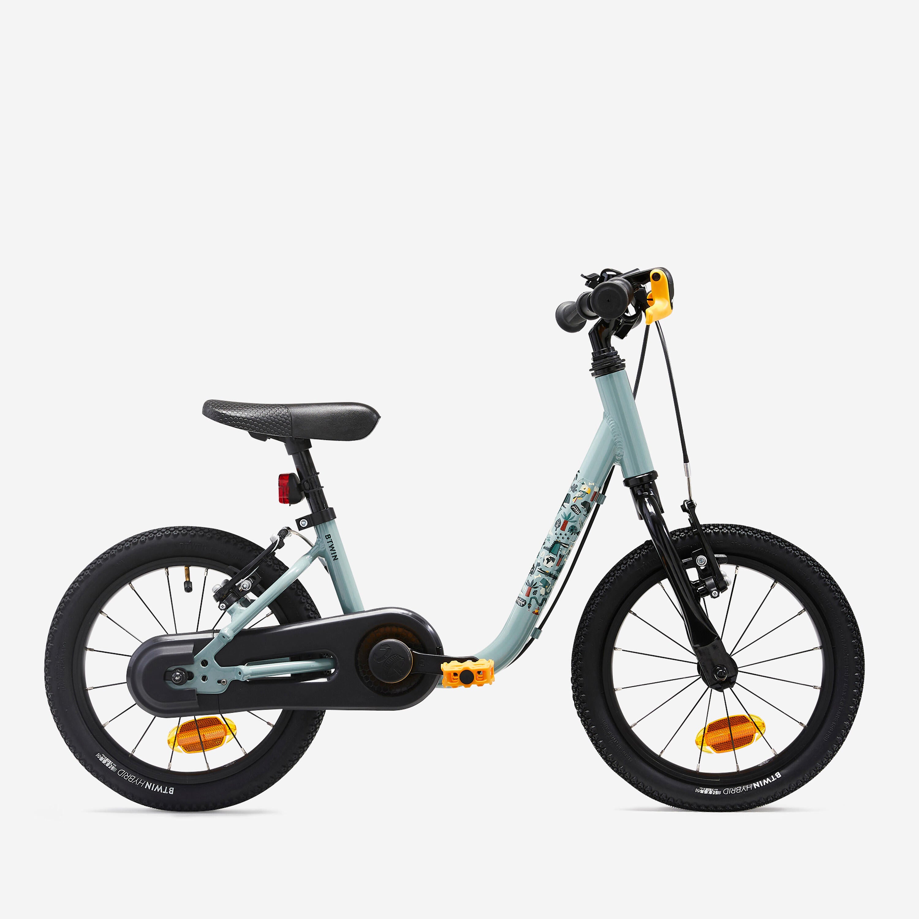 BTWIN  - 14" Kids Bike (Ages 3–5) 2-in-1 Discover 900 – Green